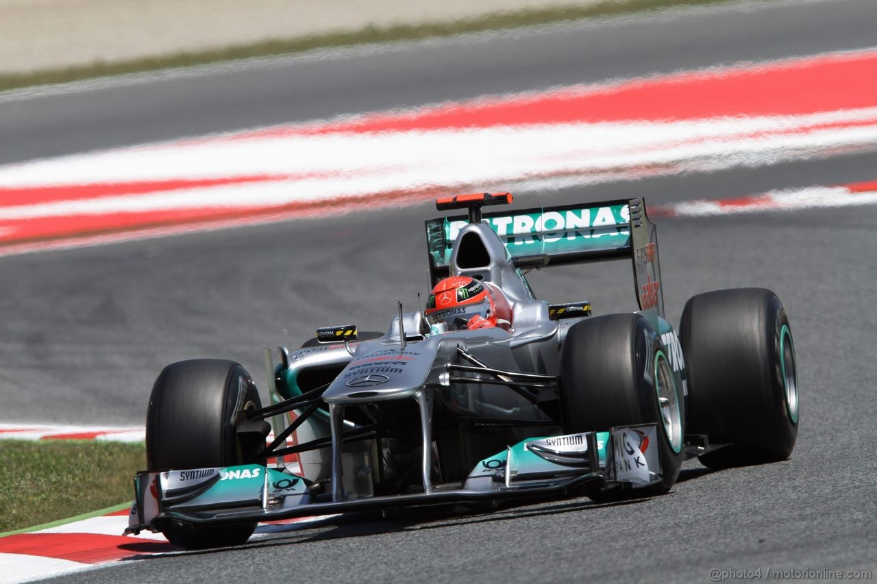 GP SPAGNA, 21.05.2011- Qualifiche, Michael Schumacher (GER), Mercedes GP Petronas F1 Team, MGP W02 