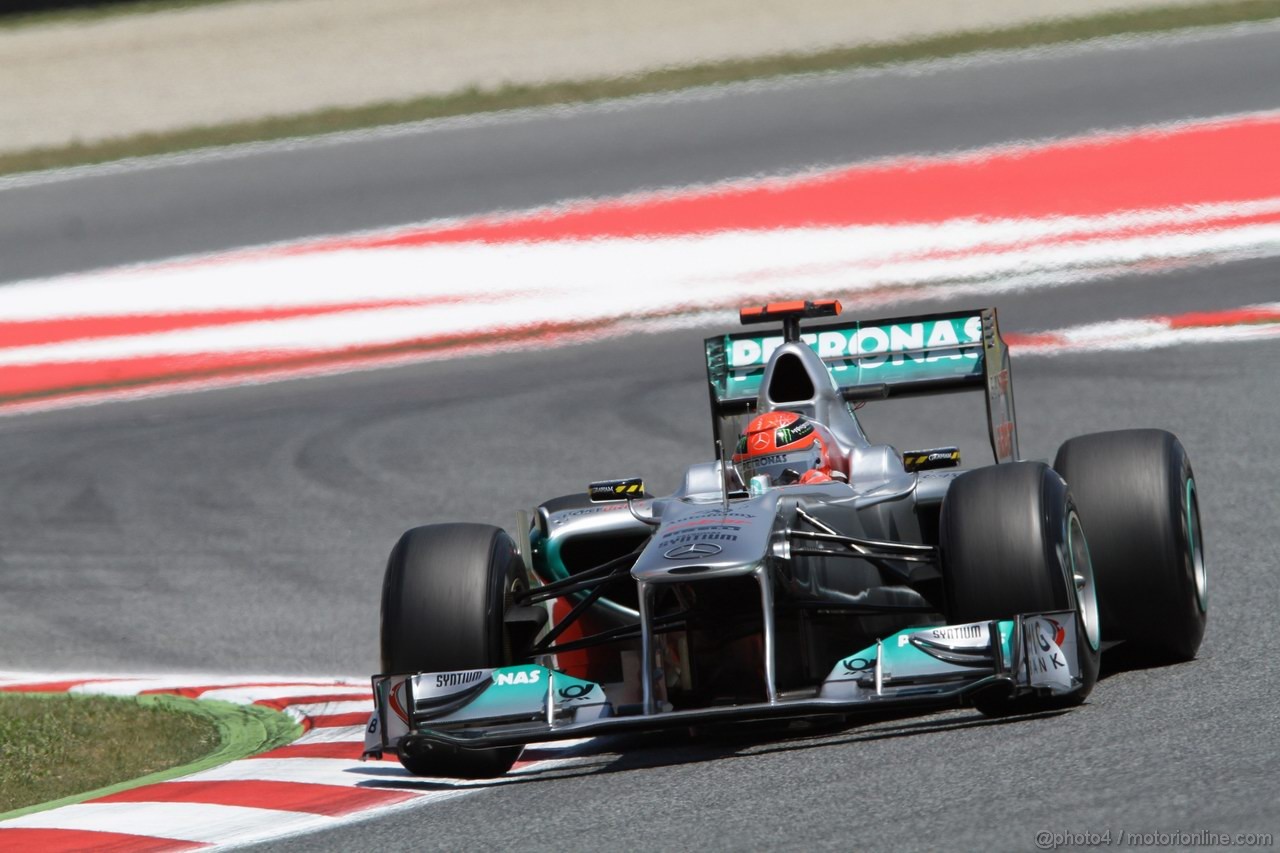 GP SPAGNA, 21.05.2011- Qualifiche, Michael Schumacher (GER), Mercedes GP Petronas F1 Team, MGP W02 