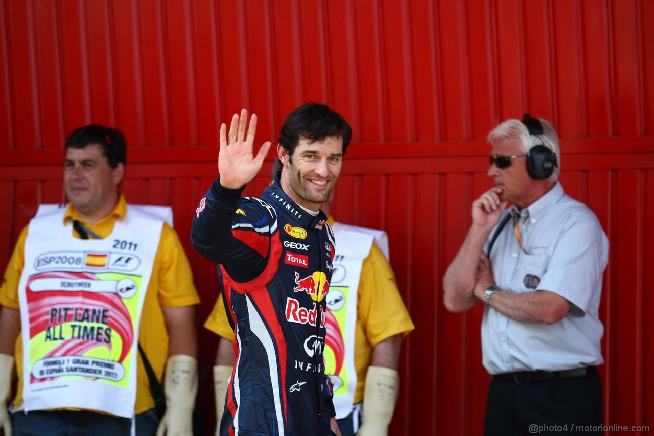 GP SPAGNA, 21.05.2011- Qualifiche, Mark Webber (AUS), Red Bull Racing, RB7 pole position 