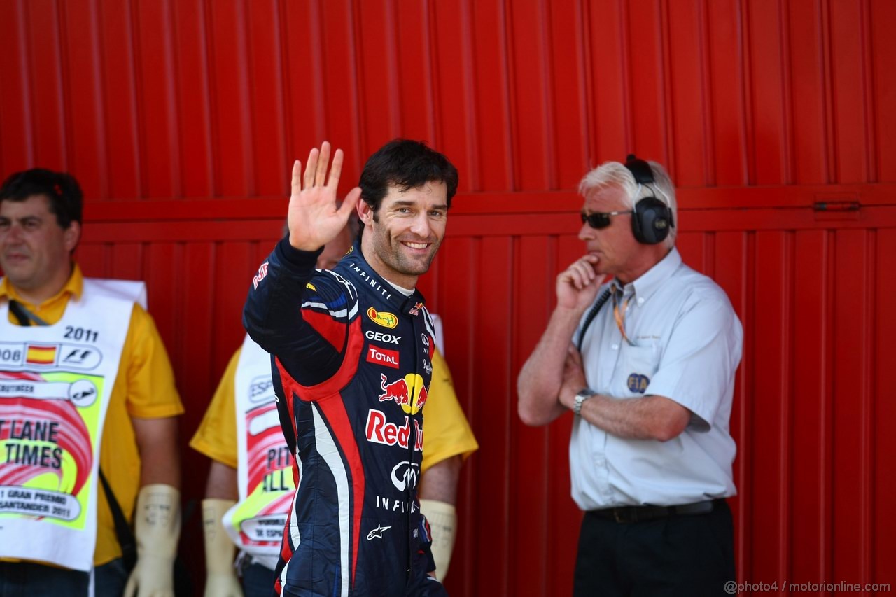 GP SPAGNA, 21.05.2011- Qualifiche, Mark Webber (AUS), Red Bull Racing, RB7 pole position