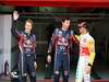 GP SPAGNA, 21.05.2011- Qualifiche, Sebastian Vettel (GER), Red Bull Racing, RB7 secondo, Mark Webber (AUS), Red Bull Racing, RB7 pole position e Lewis Hamilton (GBR), McLaren  Mercedes, MP4-26 terzo 