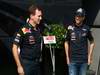 GP SPAGNA, 21.05.2011- Sebastian Vettel (GER), Red Bull Racing, honoured at the circuit with a plaque, Sebastian Vettel (GER), Red Bull Racing, RB7 e Christian Horner (GBR), Red Bull Racing, Sporting Director 
