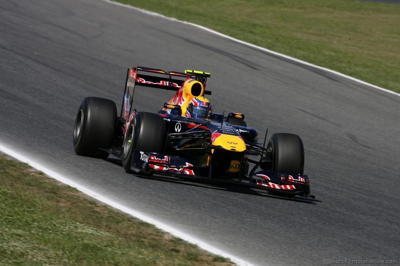 GP SPAGNA, 20.05.2011- Prove Libere 1, Venerdi', Mark Webber (AUS), Red Bull Racing, RB7 