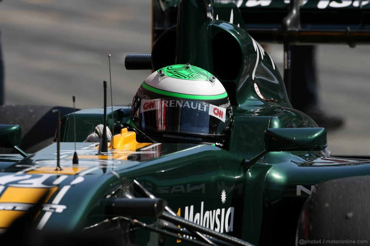 GP SPAGNA, 20.05.2011- Prove Libere 1, Venerdi', Heikki Kovalainen (FIN), Team Lotus, TL11 