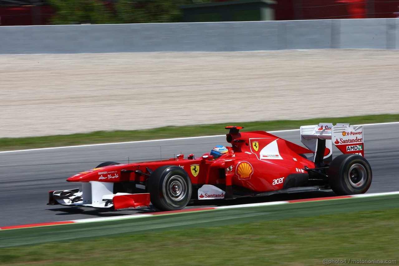 GP SPAGNA, 20.05.2011- Prove Libere 2, Venerdi', Fernando Alonso (ESP), Ferrari, F-150 Italia