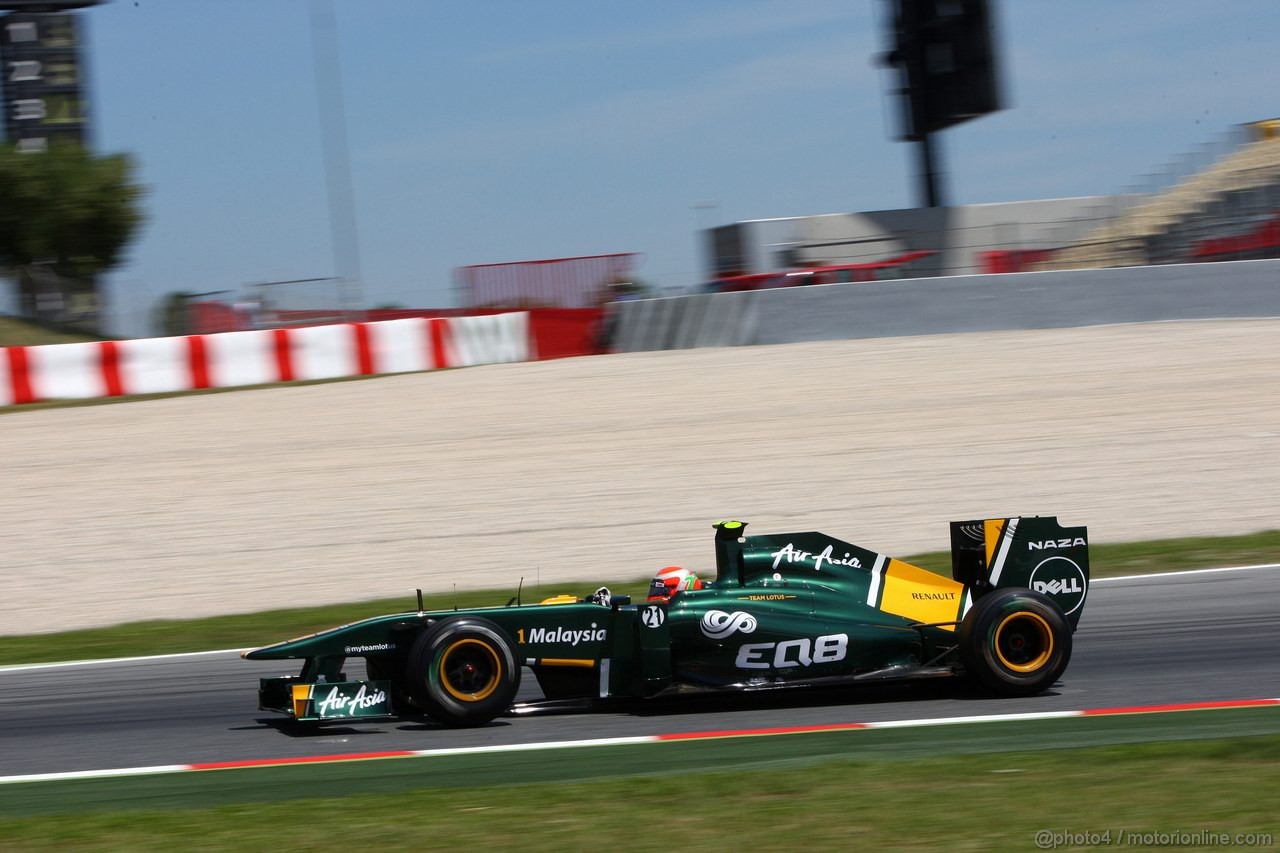 GP SPAGNA, 20.05.2011- Prove Libere 2, Venerdi', Jarno Trulli (ITA), Team Lotus, TL11 