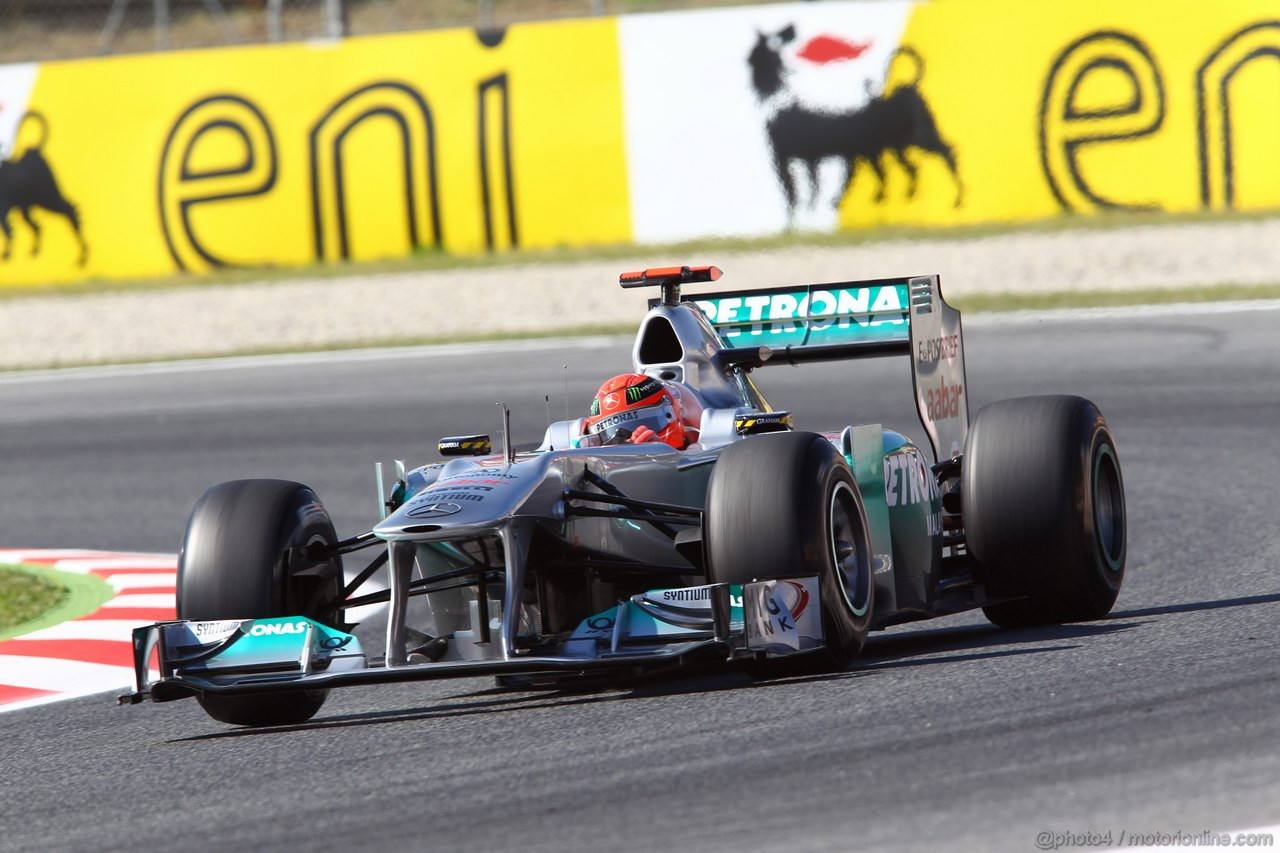 GP SPAGNA, 20.05.2011- Prove Libere 1, Venerdi', Michael Schumacher (GER), Mercedes GP Petronas F1 Team, MGP W02 