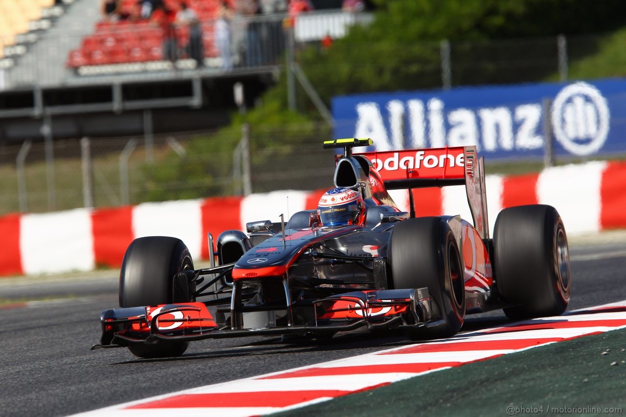 GP SPAGNA, 20.05.2011- Prove Libere 1, Venerdi', Jenson Button (GBR), McLaren Mercedes, MP4-26