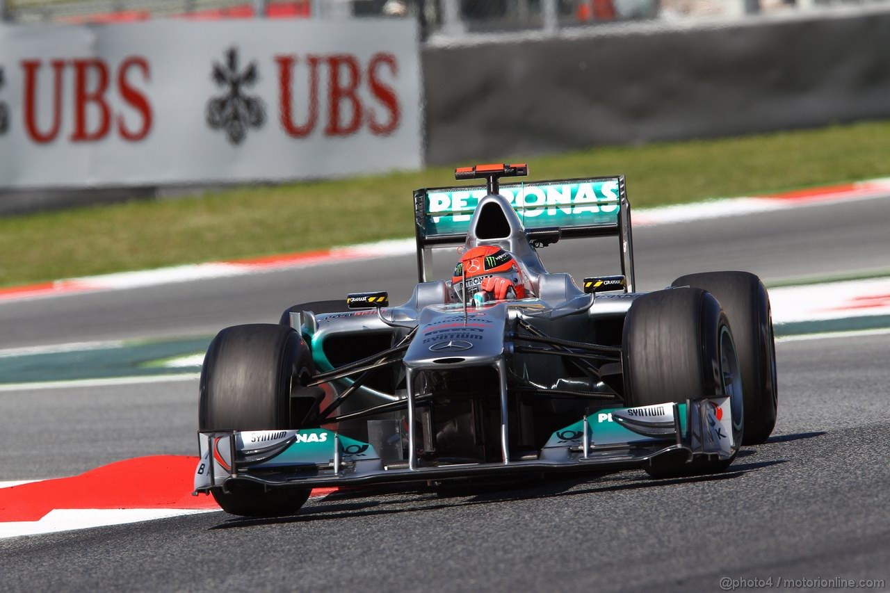 GP SPAGNA, 20.05.2011- Prove Libere 1, Venerdi', Michael Schumacher (GER), Mercedes GP Petronas F1 Team, MGP W02 