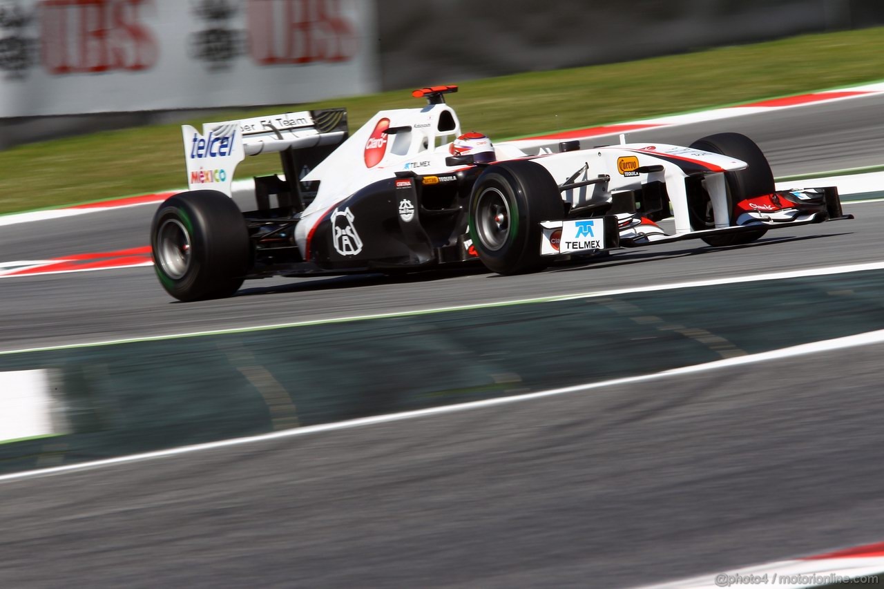 GP SPAGNA, 20.05.2011- Prove Libere 1, Venerdi', Kamui Kobayashi (JAP), Sauber F1 Team C30 