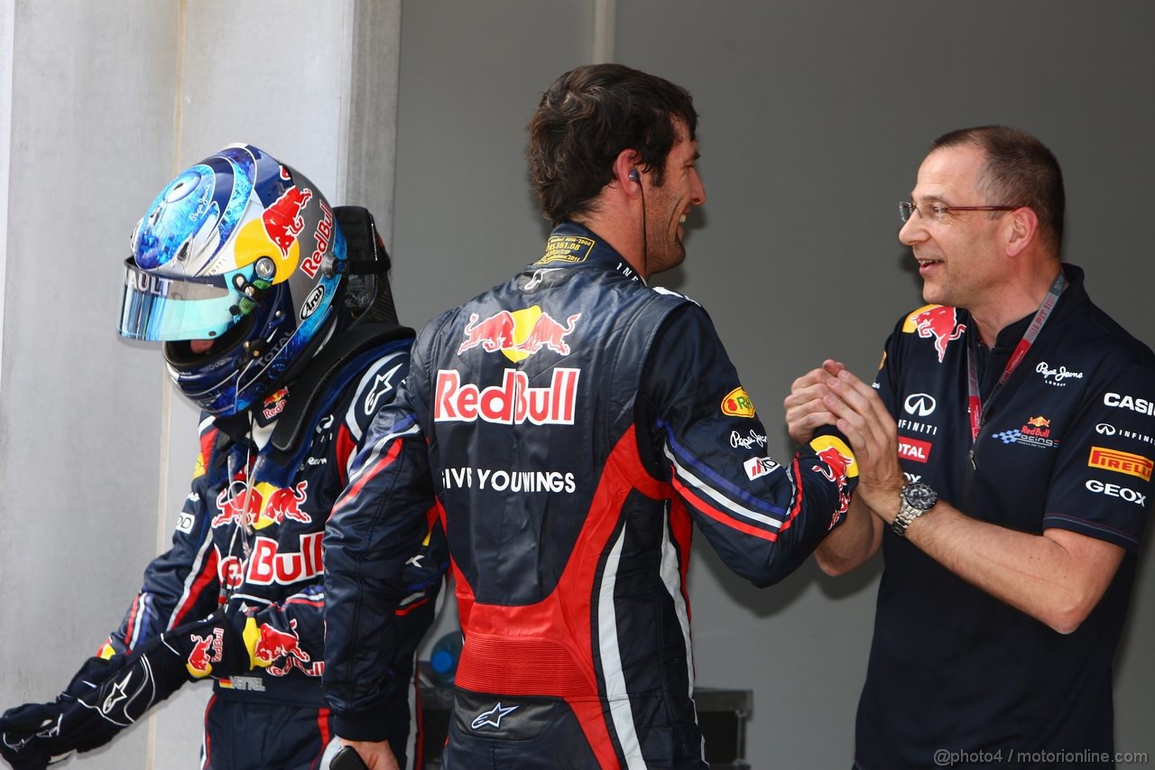 GP TURCHIA, 08.05.2011- Gara, Sebastian Vettel (GER), Red Bull Racing, RB7 vincitore e Mark Webber (AUS), Red Bull Racing, RB7 secondo 