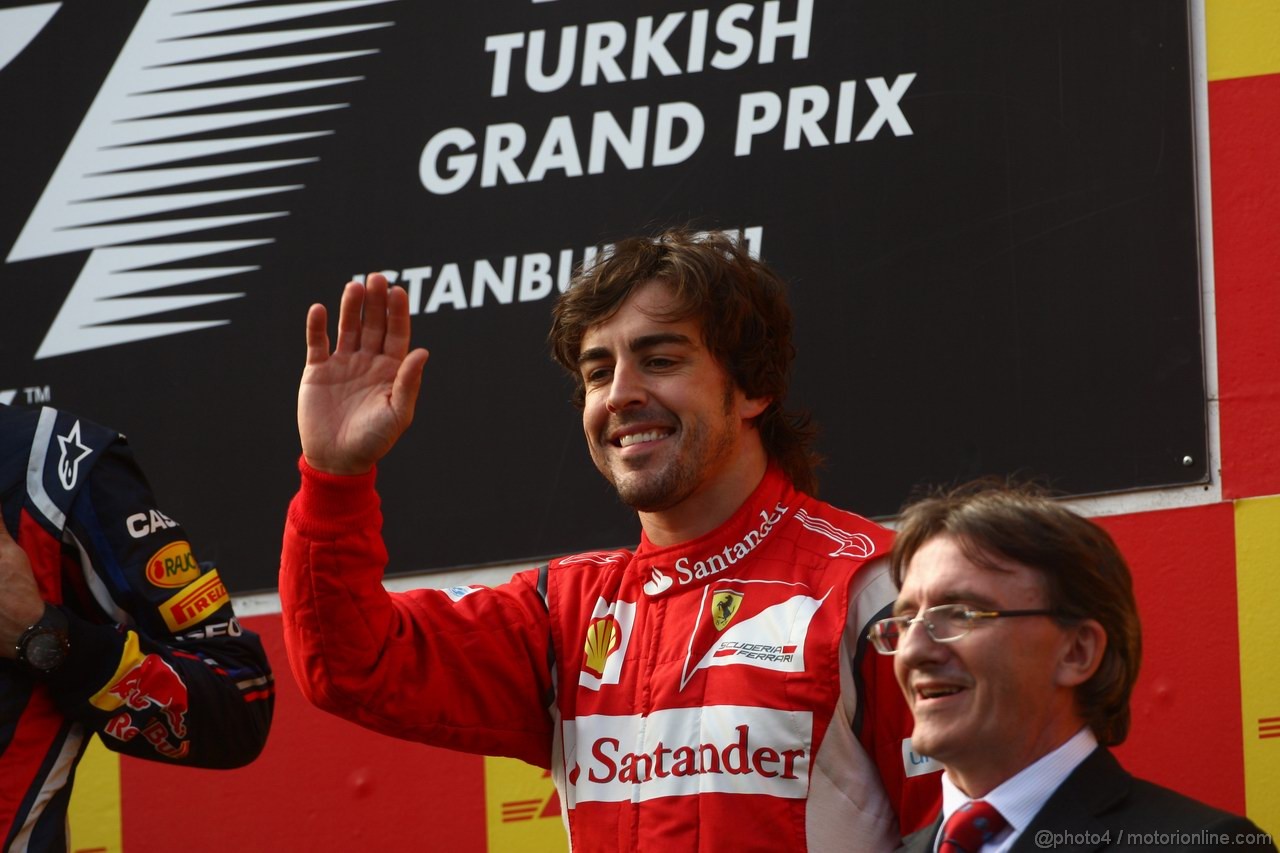 GP TURCHIA, 08.05.2011- Gara, Fernando Alonso (ESP), Ferrari, F-150 Italia terzo 
