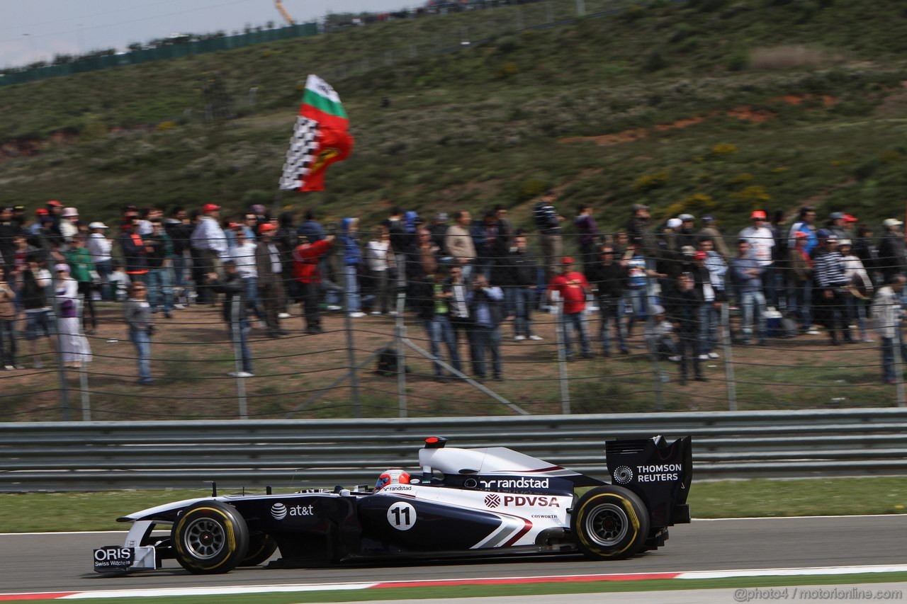 GP TURCHIA, 08.05.2011- Gara, Rubens Barrichello (BRA), Williams FW33 