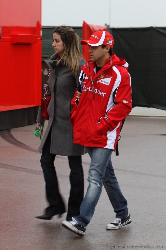 GP TURCHIA, 05.05.2011- Felipe Massa (BRA), Ferrari, F-150 Italia e sua moglie Raffaela Bassi (BRA)
