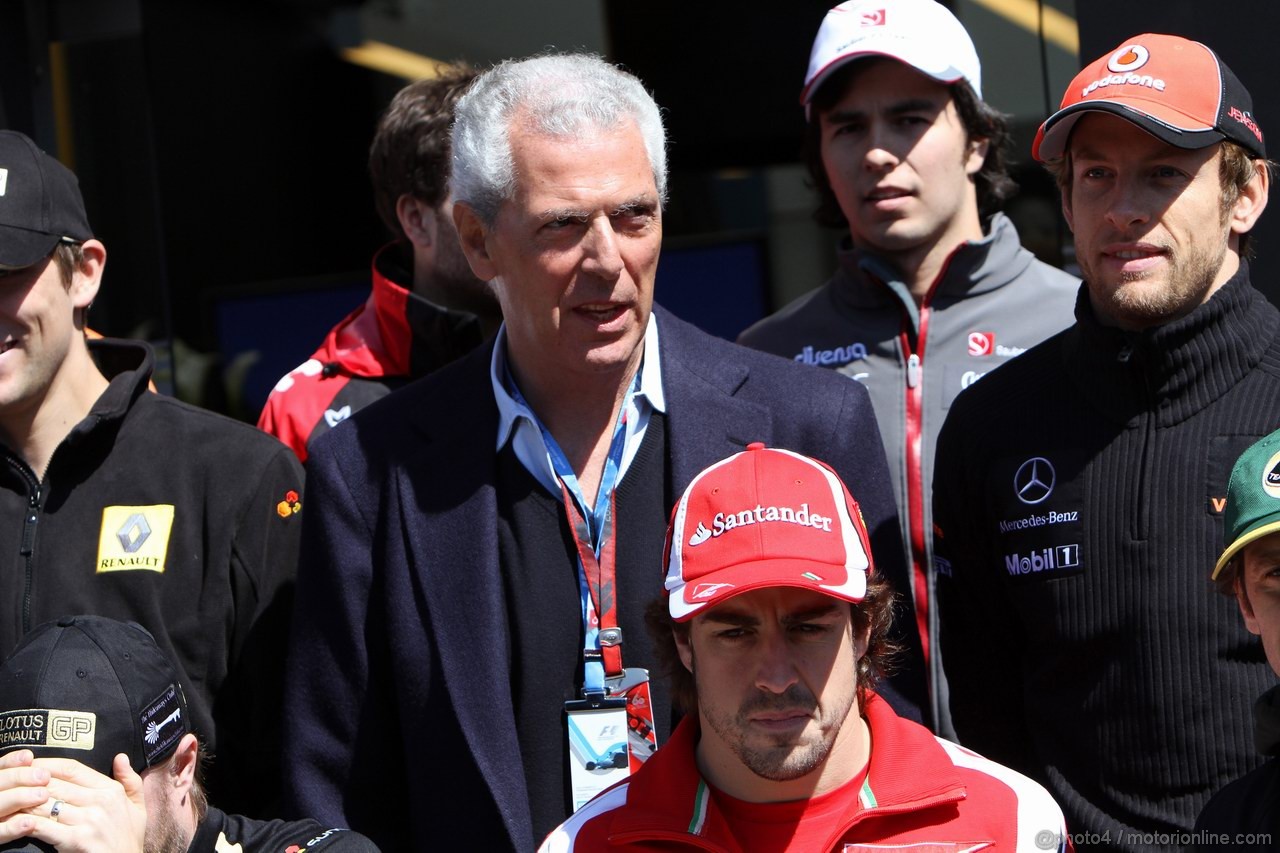 GP TURCHIA, 07.05.2011- Marco Tronchetti Provera (ITA), Pirelli's President e 2011 F1 drivers