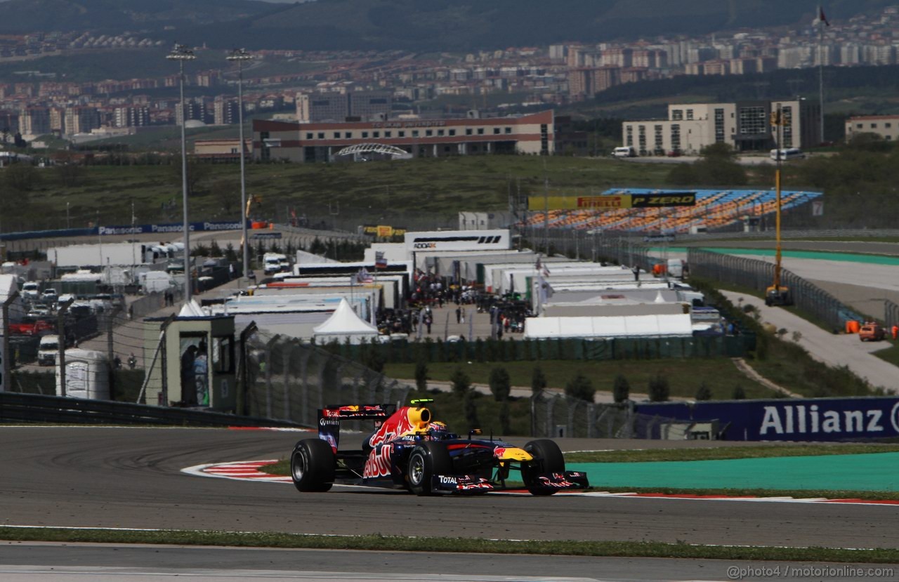 GP TURCHIA, 07.05.2011- Prove Libere 3, Sabato, Mark Webber (AUS), Red Bull Racing, RB7 