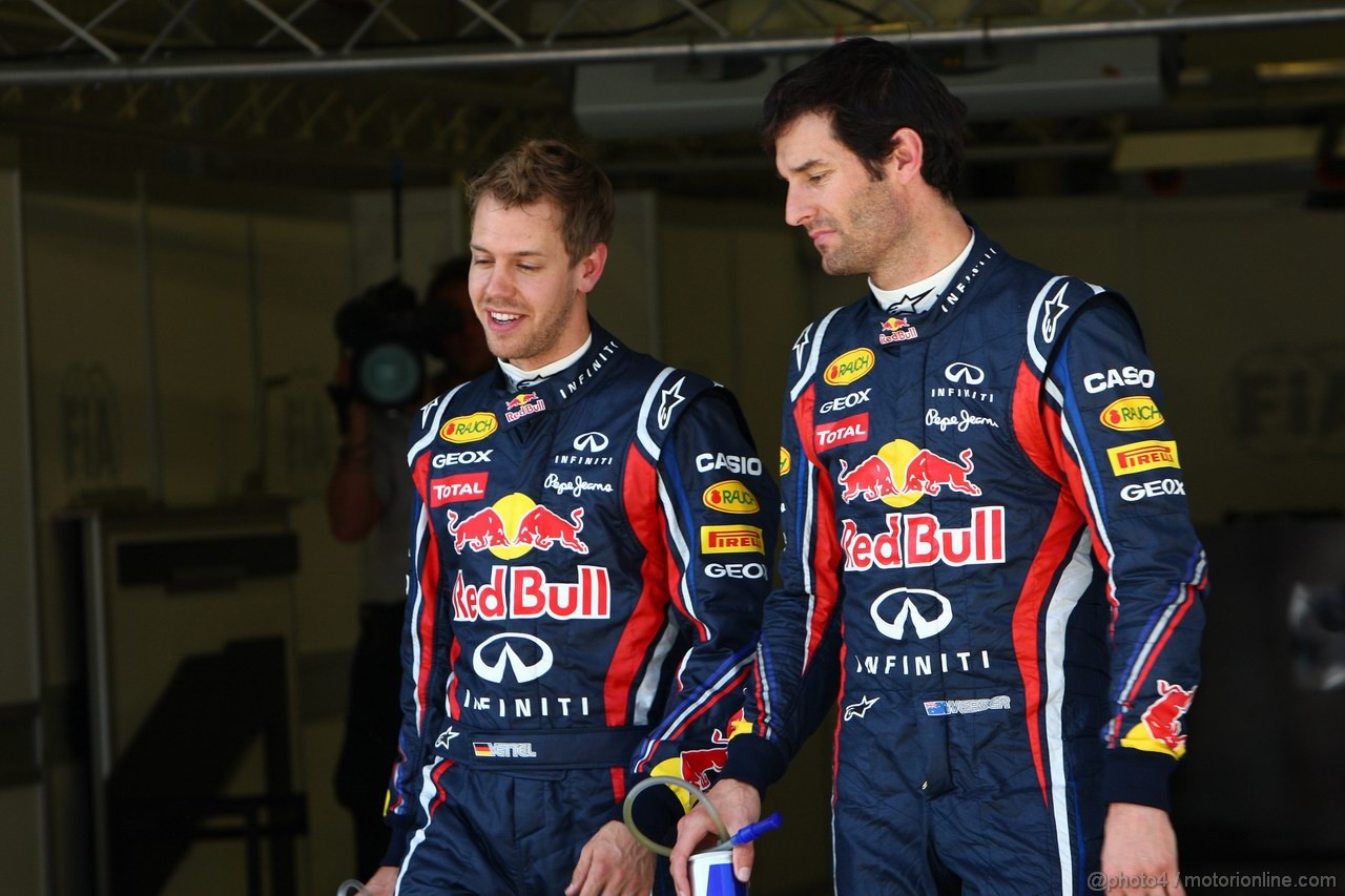 GP TURCHIA, 07.05.2011- Qualifiche, Sebastian Vettel (GER), Red Bull Racing, RB7 pole position e Mark Webber (AUS), Red Bull Racing, RB7 secondo 