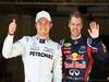 GP TURCHIA, 07.05.2011- Qualifiche, Nico Rosberg (GER), Mercedes GP Petronas F1 Team, MGP W02 terzo e Sebastian Vettel (GER), Red Bull Racing, RB7 pole position 