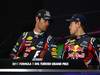 GP TURCHIA, 07.05.2011- Qualifiche, Conferenza Stampa, Mark Webber (AUS), Red Bull Racing, RB7 secondo e Sebastian Vettel (GER), Red Bull Racing, RB7 pole position 