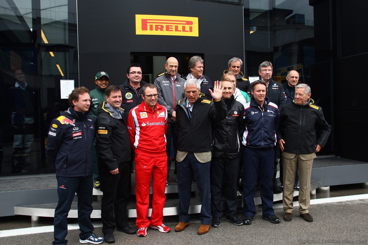 GP TURCHIA, 06.05.2011- Paul Hembery, Pirelli Motorspor Director, Marco Tronchetti Provera (ITA), Pirelli's President e Francesco Gori (ITA), Pirelli's CEO e Team Principals