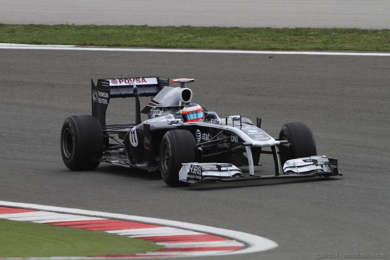 GP TURCHIA, 06.05.2011- Prove Libere 2, Venerdi', Rubens Barrichello (BRA), Williams FW33 