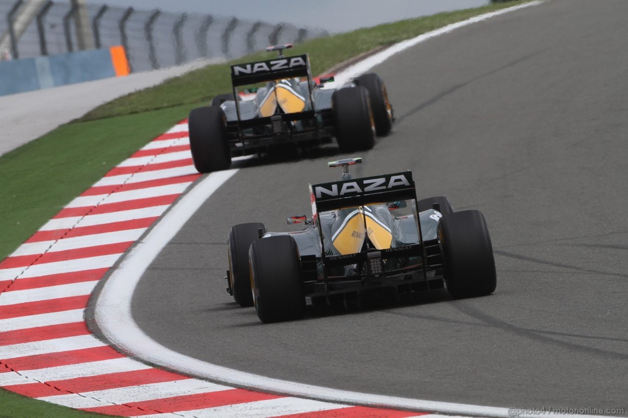 GP TURCHIA, 06.05.2011- Prove Libere 2, Venerdi', Heikki Kovalainen (FIN), Team Lotus, TL11 davanti a Jarno Trulli (ITA), Team Lotus, TL11 