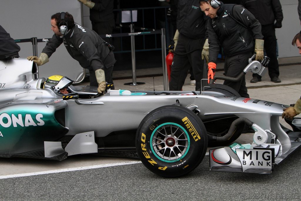 Jerez Test Febbraio 2011, 13.02.2011- Nico Rosberg (GER), Mercedes GP Petronas F1 Team, MGP W02 