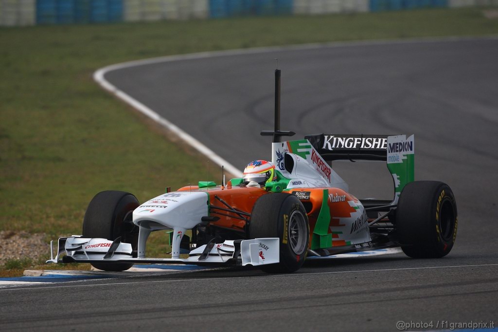 Jerez Test Febbraio 2011, 13.02.2011- Paul di Resta (GBR) Force India VJM04 
