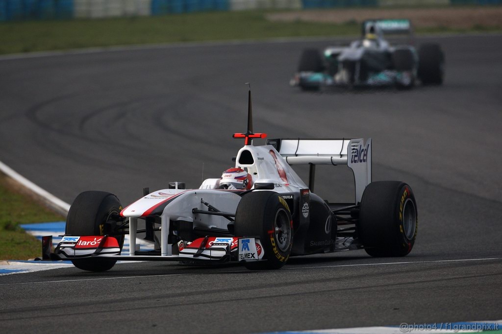 Jerez Test Febbraio 2011, 13.02.2011- Kamui Kobayashi (JAP), Sauber F1 Team C30 