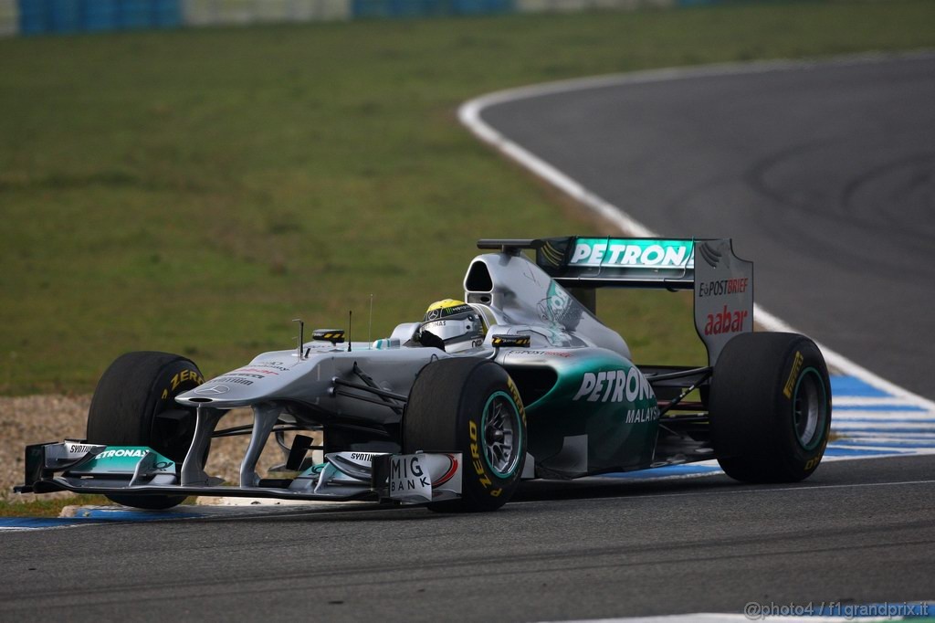 Jerez Test Febbraio 2011, 13.02.2011- Nico Rosberg (GER), Mercedes GP Petronas F1 Team, MGP W02 