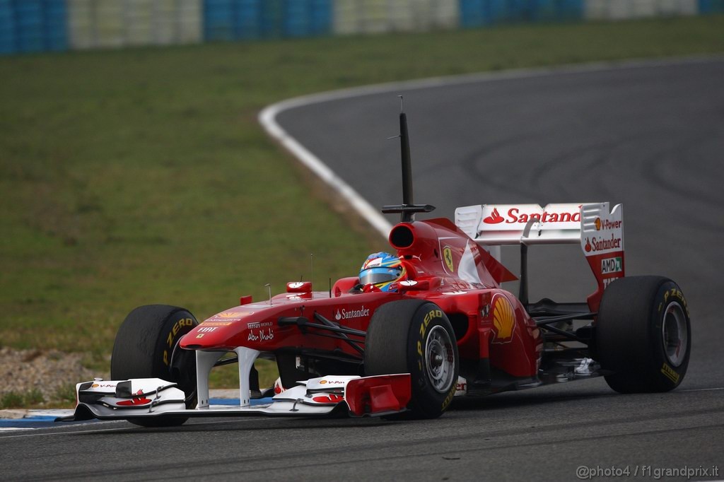 Jerez Test Febbraio 2011, 13.02.2011- Fernando Alonso (ESP), Ferrari, F-150 Italia 