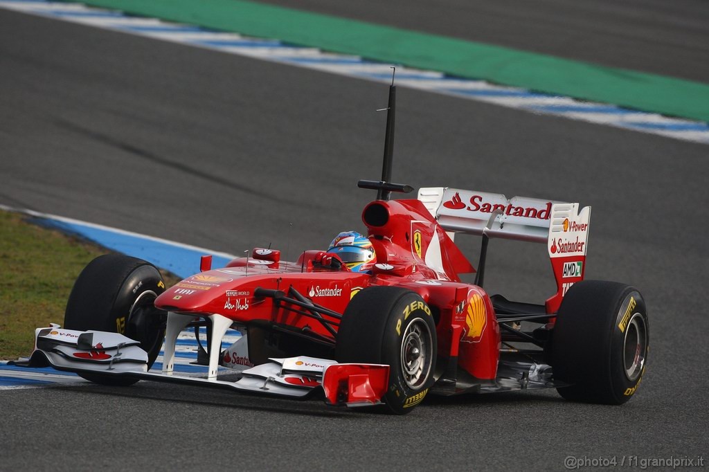Jerez Test Febbraio 2011, 13.02.2011- Fernando Alonso (ESP), Ferrari, F-150 Italia 