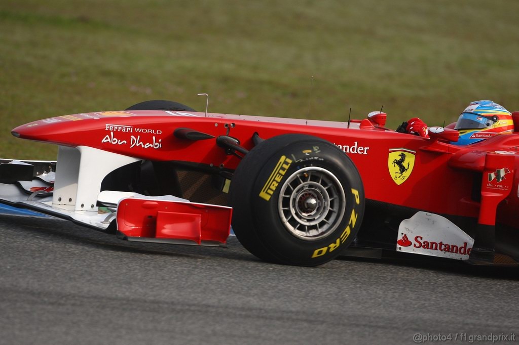 Jerez Test Febbraio 2011, 13.02.2011- Fernando Alonso (ESP), Ferrari, F-150 Italia 