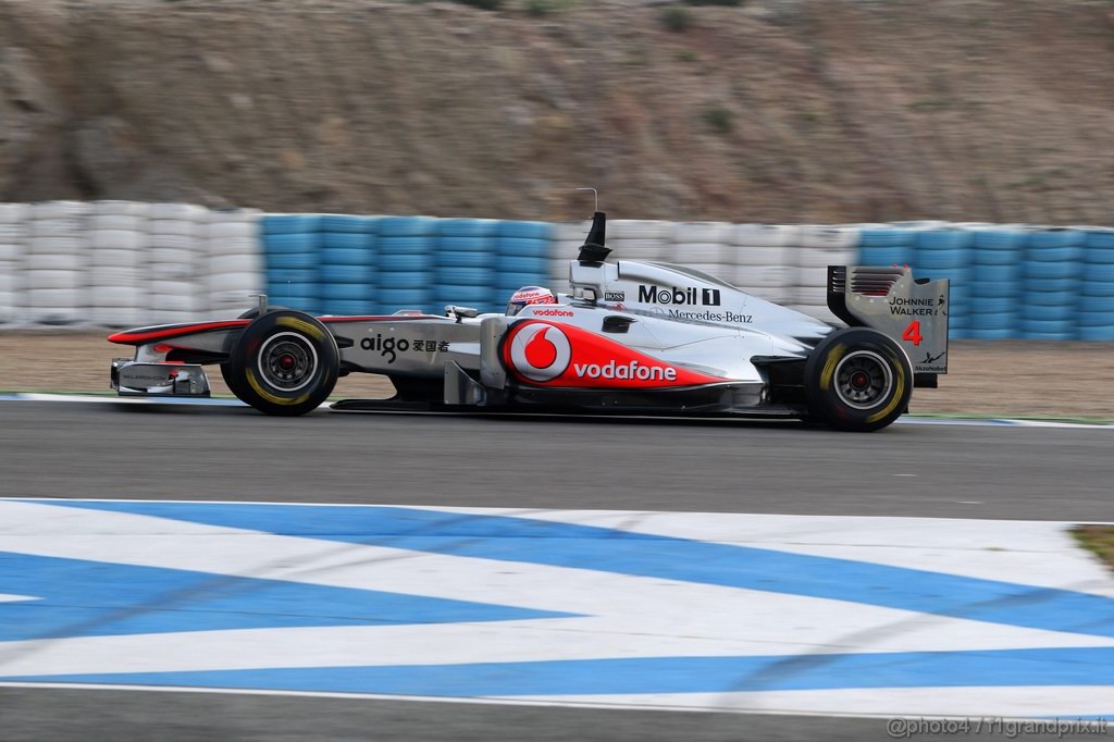 Jerez Test Febbraio 2011, 13.02.2011- Jenson Button (GBR), McLaren  Mercedes, MP4-26 