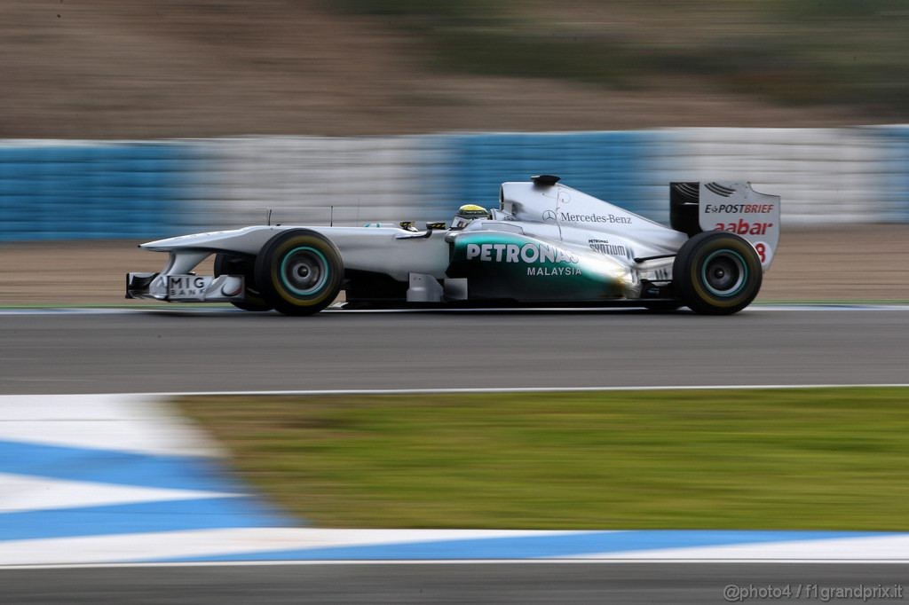 Jerez Test Febbraio 2011, 13.02.2011- Nico Rosberg (GER), Mercedes GP Petronas F1 Team, MGP W02 