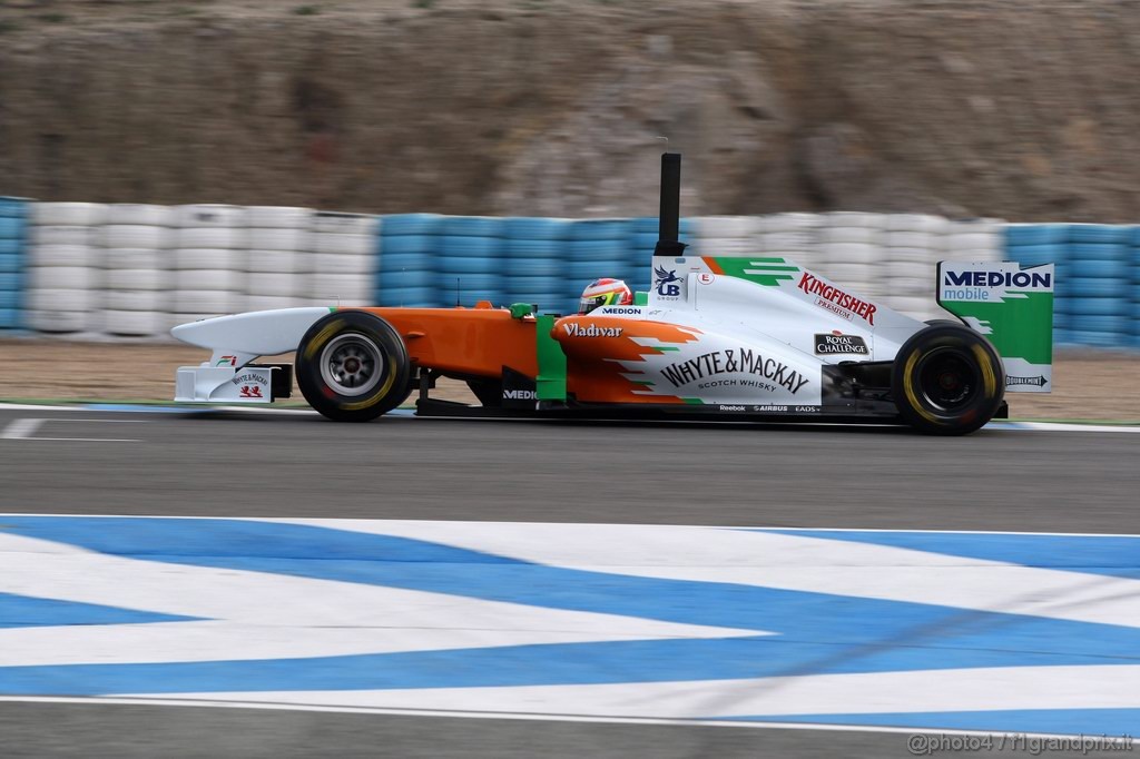 Jerez Test Febbraio 2011, 13.02.2011- Paul di Resta (GBR) Force India VJM04 