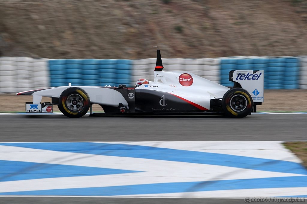 Jerez Test Febbraio 2011, 13.02.2011- Kamui Kobayashi (JAP), Sauber F1 Team C30 