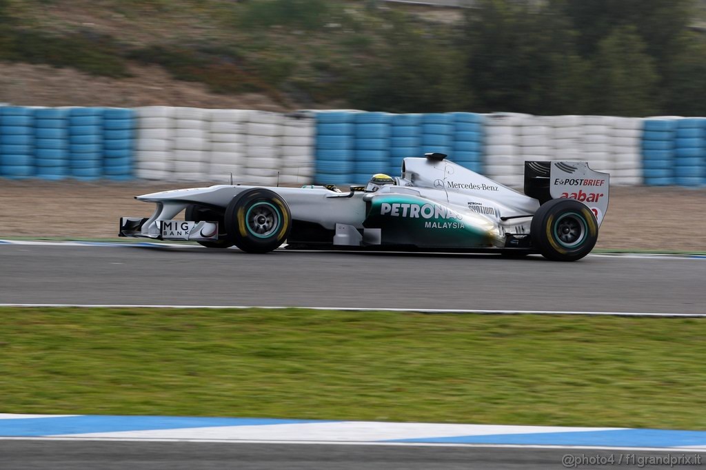 Jerez Test Febbraio 2011, 13.02.2011- Nico Rosberg (GER), Mercedes GP Petronas F1 Team, MGP W02 