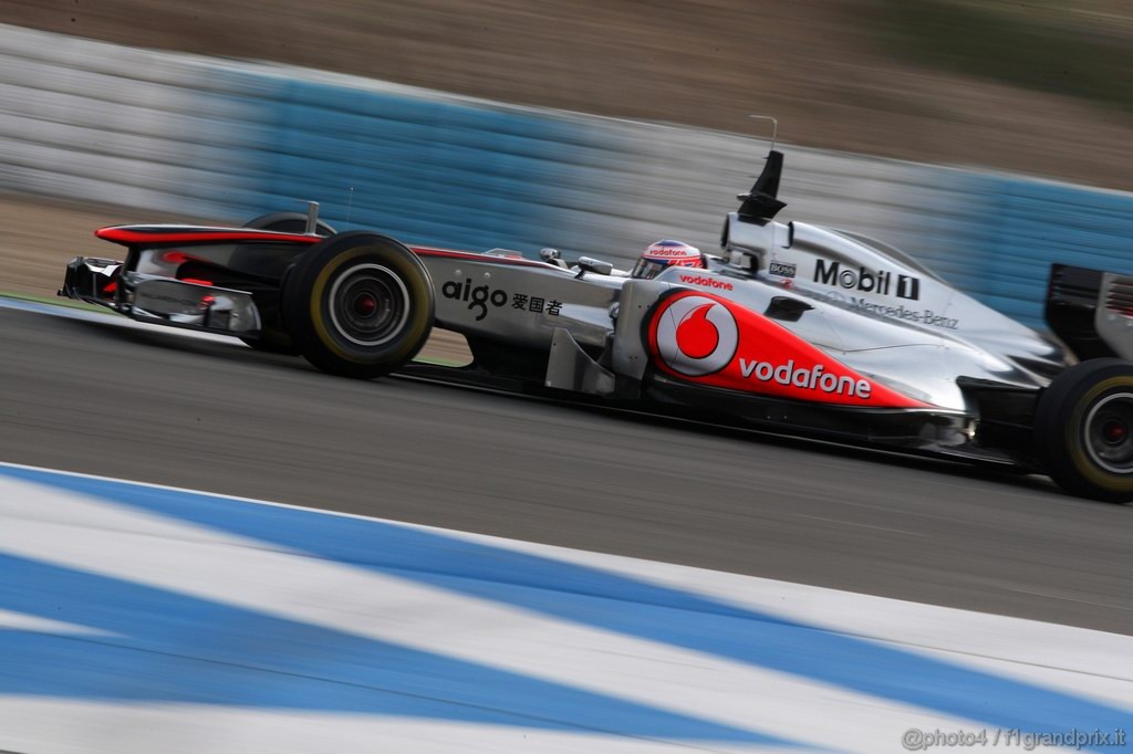 Jerez Test Febbraio 2011, 13.02.2011- Jenson Button (GBR), McLaren  Mercedes, MP4-26 
