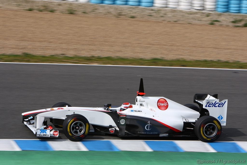 Jerez Test Febbraio 2011, 13.02.2011- Kamui Kobayashi (JAP), Sauber F1 Team C30 