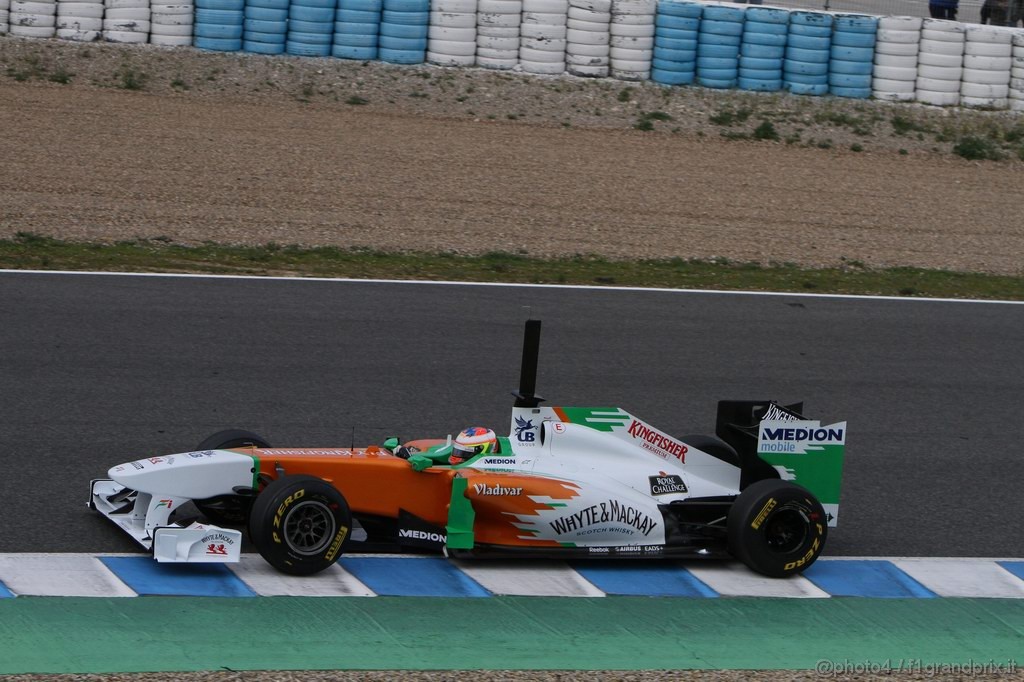 Jerez Test Febbraio 2011, 13.02.2011- Paul di Resta (GBR) Force India VJM04 