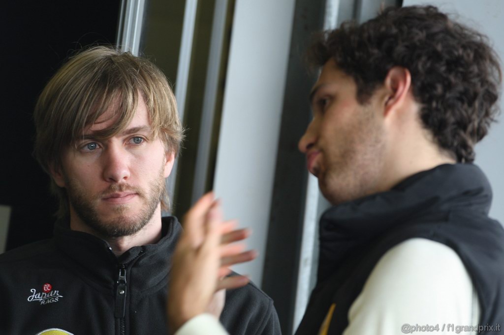 Jerez Test Febbraio 2011, 13.02.2011- Nick Heidfeld (GER), Testing for Lotus Renault GP e Bruno Senna (BRA), Test Driver, Lotus Renault GP R31 