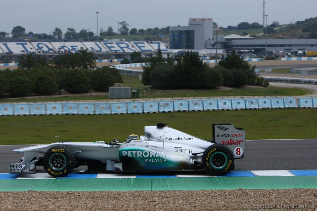 Jerez Test Febbraio 2011, 13.02.2011- Nico Rosberg (GER), Mercedes GP Petronas F1 Team, MGP W02 