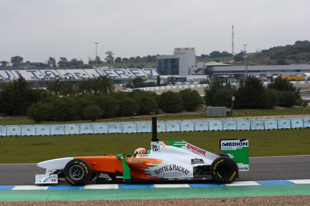 Jerez Test Febbraio 2011, 13.02.2011- Paul di Resta (GBR) Force India VJM04 