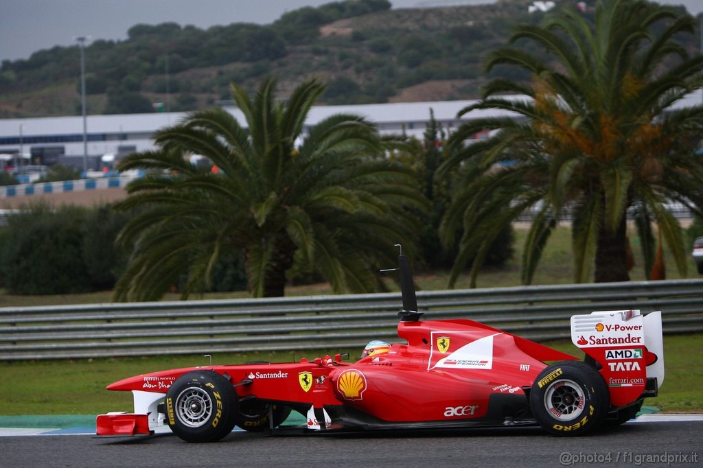 Jerez Test Febbraio 2011, 13.02.2011- Fernando Alonso (ESP), Ferrari, F-150 Italia with rain tyres