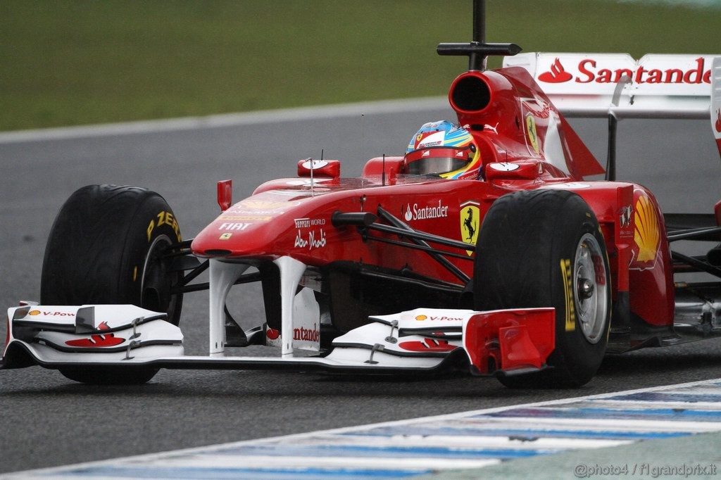 Jerez Test Febbraio 2011, 13.02.2011- Fernando Alonso (ESP), Ferrari, F-150 Italia with rain tyres