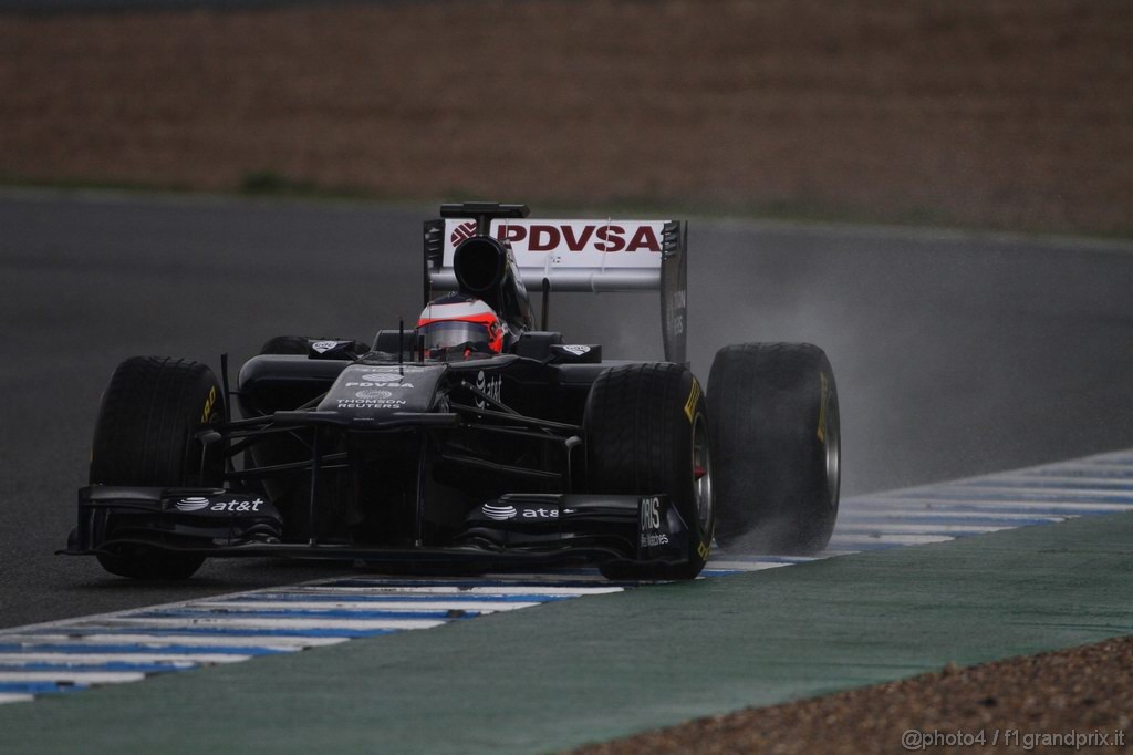 Jerez Test Febbraio 2011, 13.02.2011- Rubens Barrichello (BRA), Williams FW33  with rain tyres
