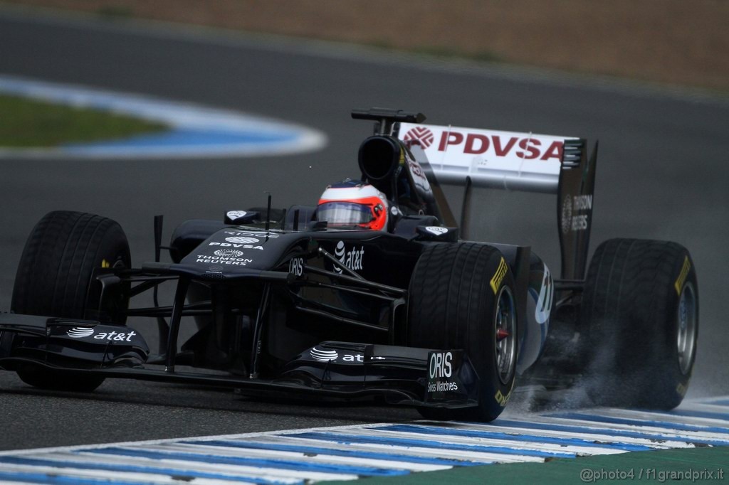 Jerez Test Febbraio 2011, 13.02.2011- Rubens Barrichello (BRA), Williams FW33 with rain tyres