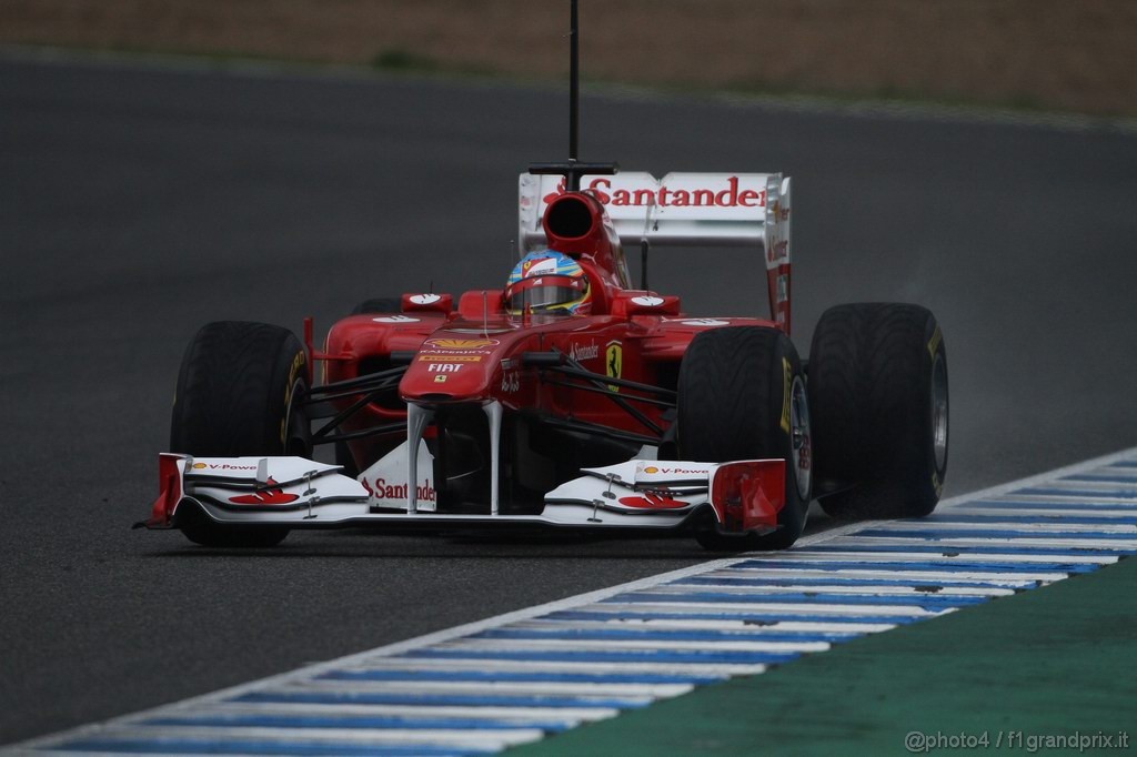 Jerez Test Febbraio 2011, 13.02.2011- Fernando Alonso (ESP), Ferrari, F-150 Italia with rain tyres
