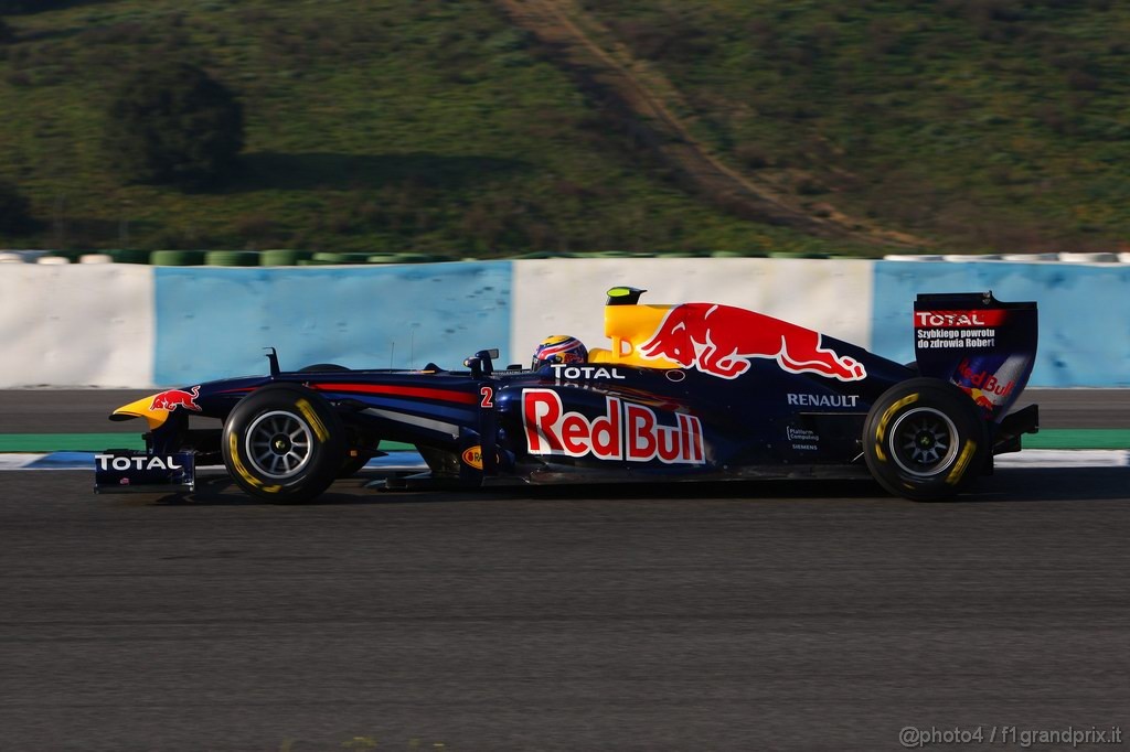 Jerez Test Febbraio 2011, 10/2/2011- Mark Webber (AUS), Red Bull Racing, RB7 